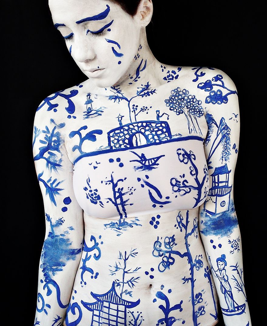 巴西藝術家創作精美人體彩繪